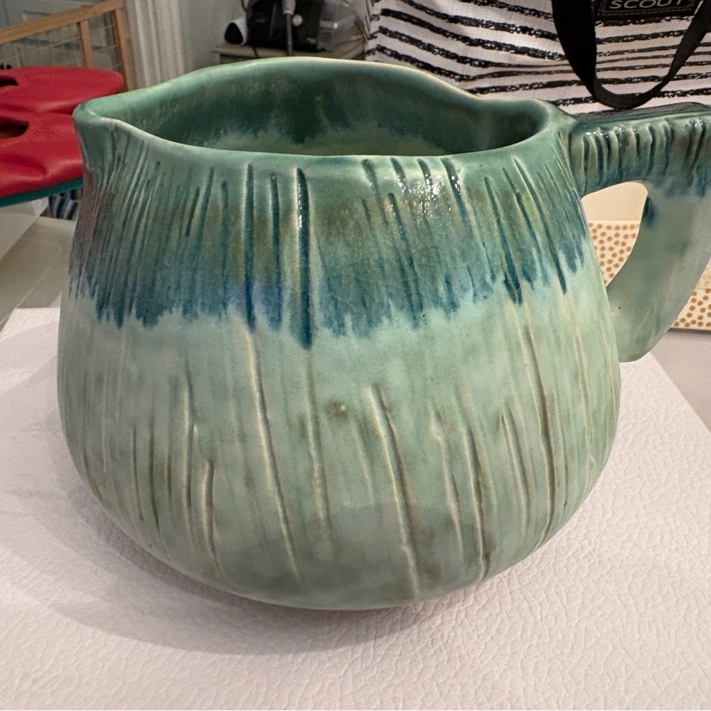 McCarty Pottery Elegant Green Pitcher